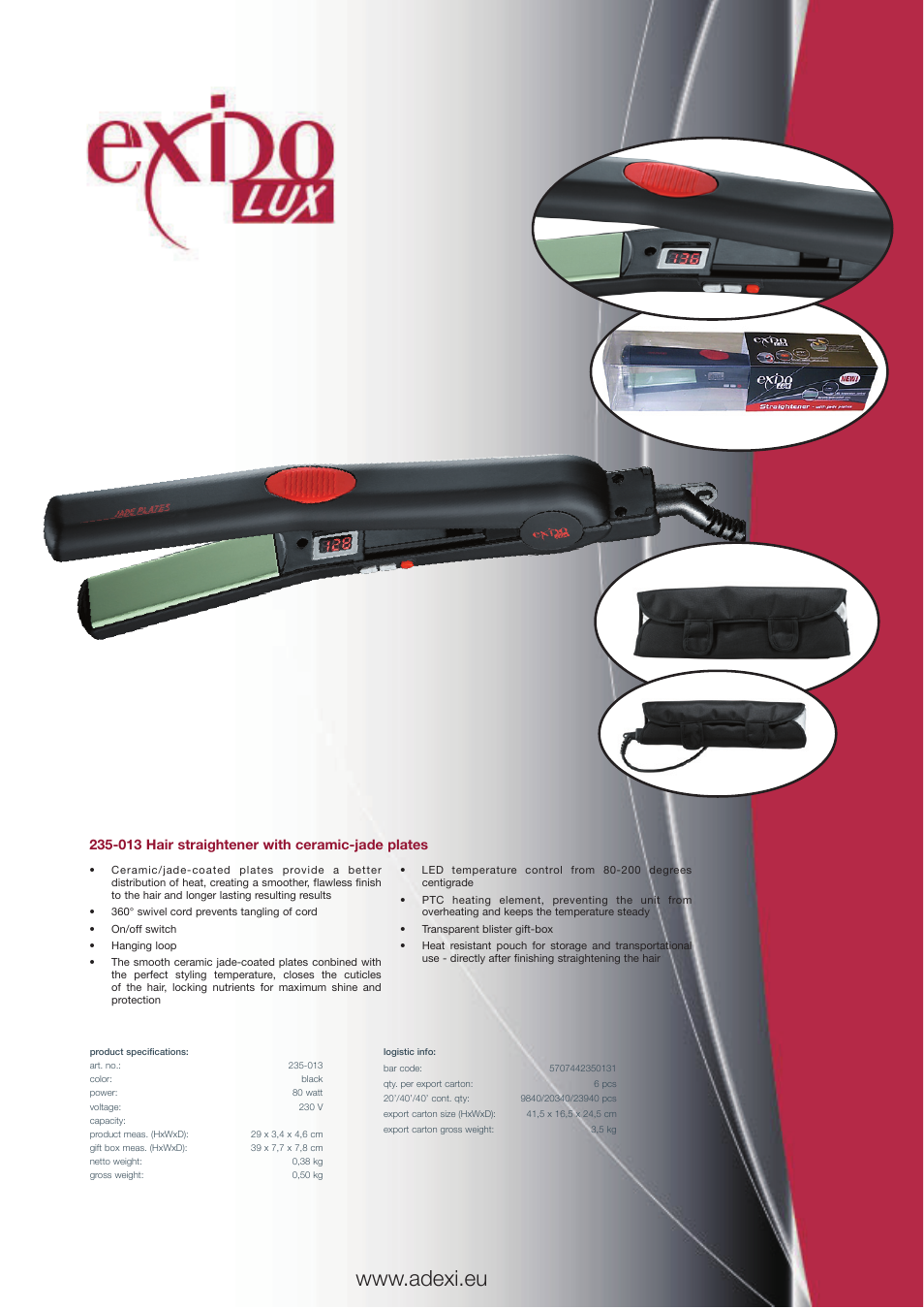 Melissa Hairstraightener 235-013 User Manual | 1 page