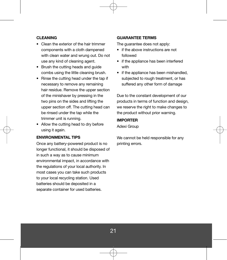 Melissa 638-135 User Manual | Page 21 / 33