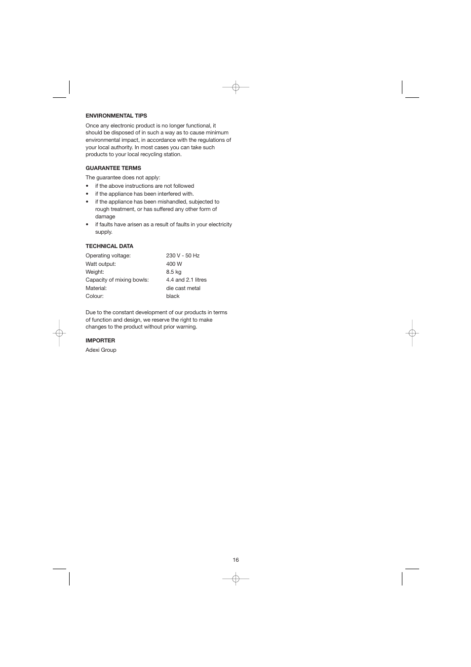 Melissa 246-009 User Manual | Page 16 / 28