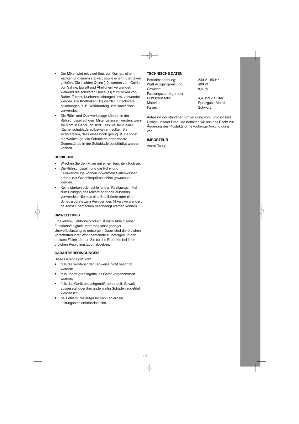Melissa 246-009 User Manual | Page 19 / 28