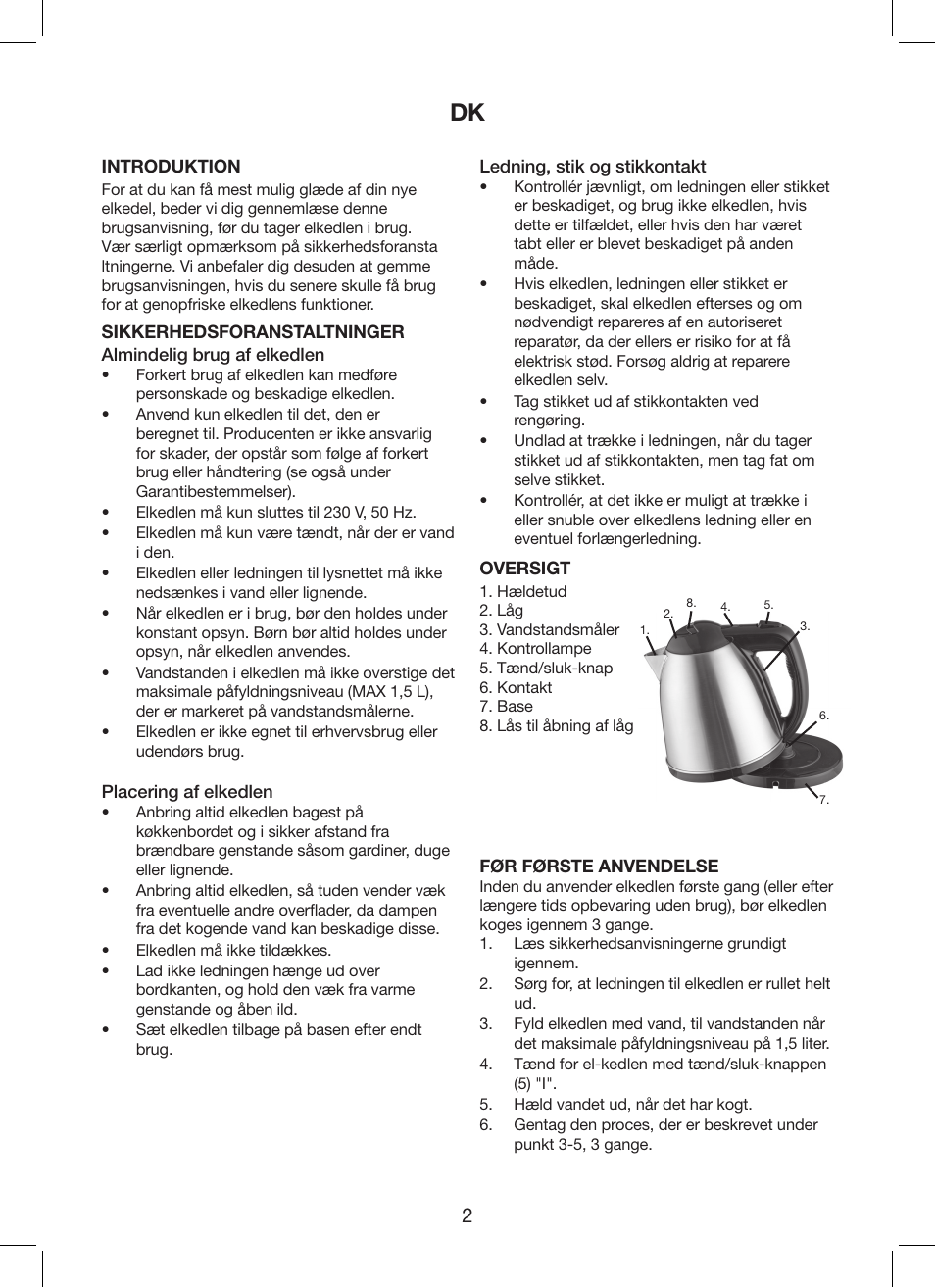 Melissa Cordless Jug Kettle 245-035 User Manual | Page 2 / 19