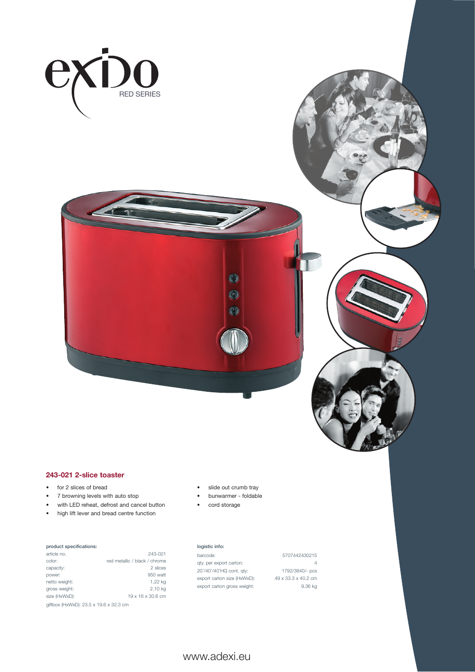 Melissa 243-021 User Manual | 1 page