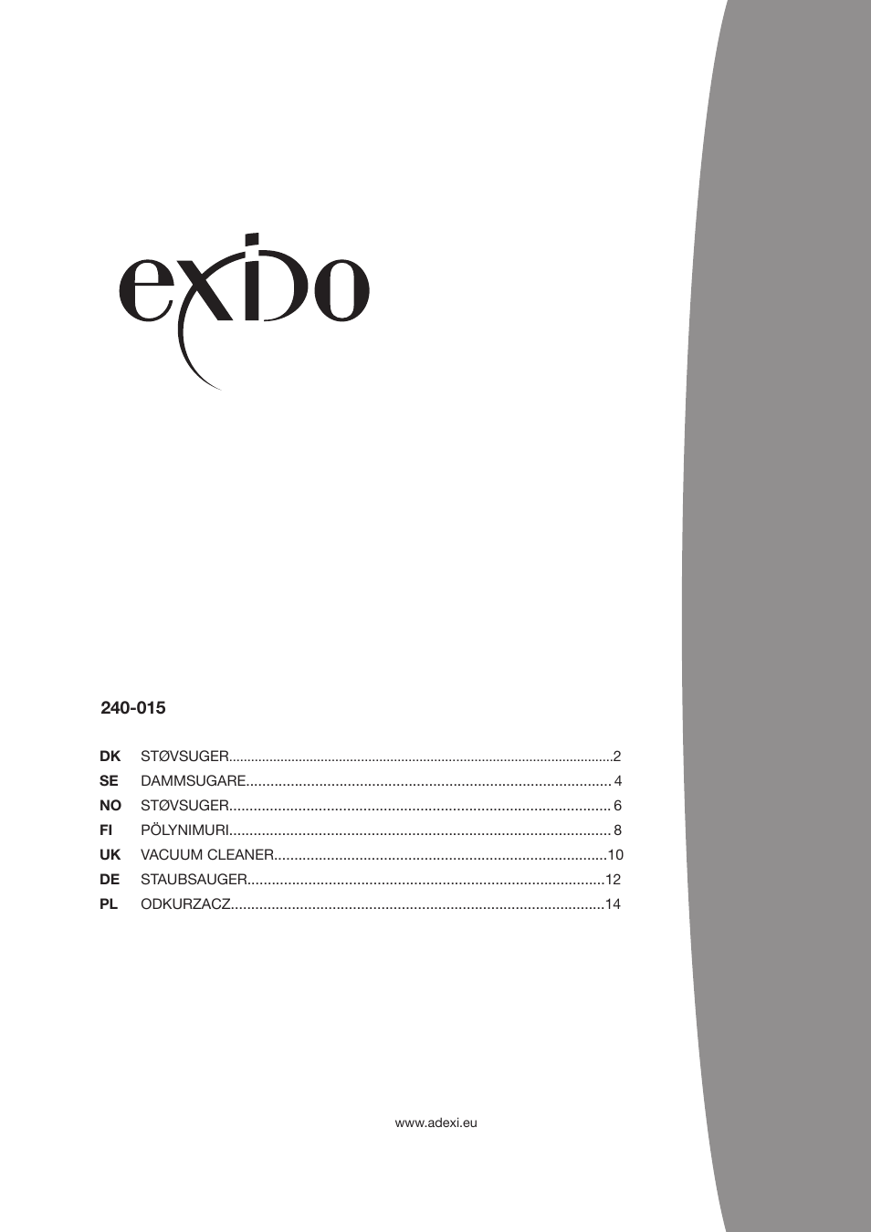 Melissa 240-015 User Manual | 16 pages