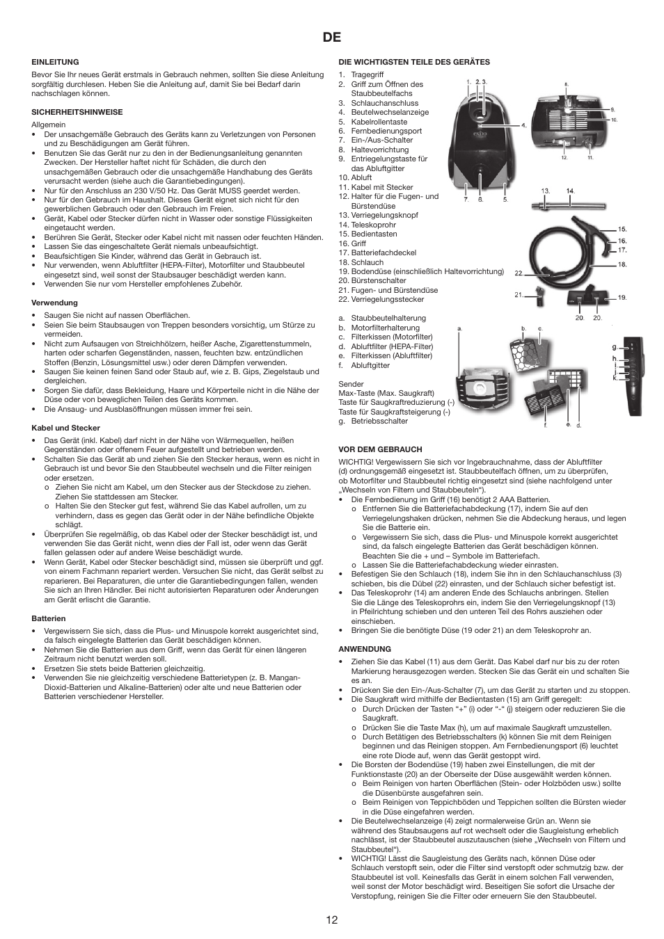 Melissa 240-015 User Manual | Page 12 / 16