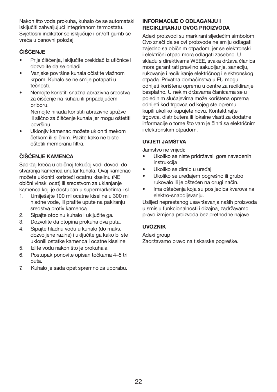 Melissa Cordless Jug Kettle 245-061 User Manual | Page 22 / 35