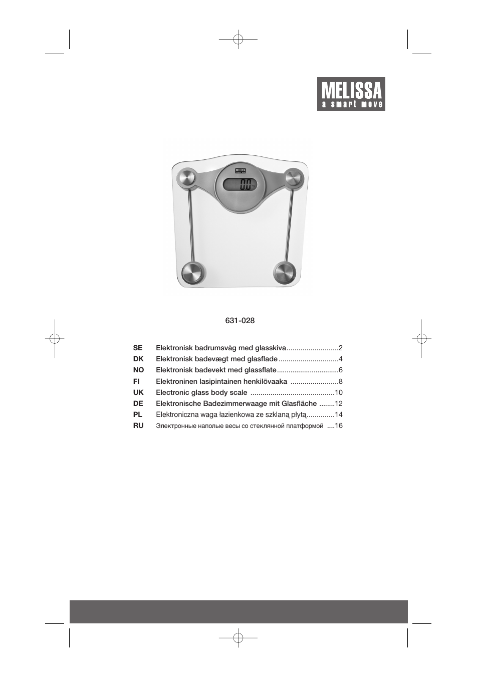 Melissa 631-028 User Manual | 18 pages