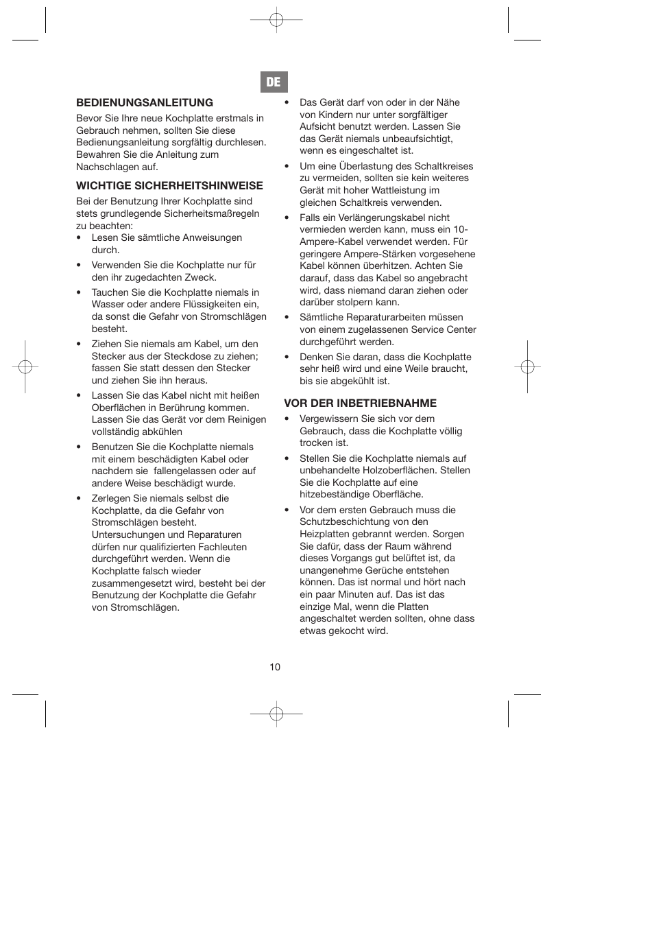 Melissa Double Cooking Plate 750-027 User Manual | Page 10 / 15