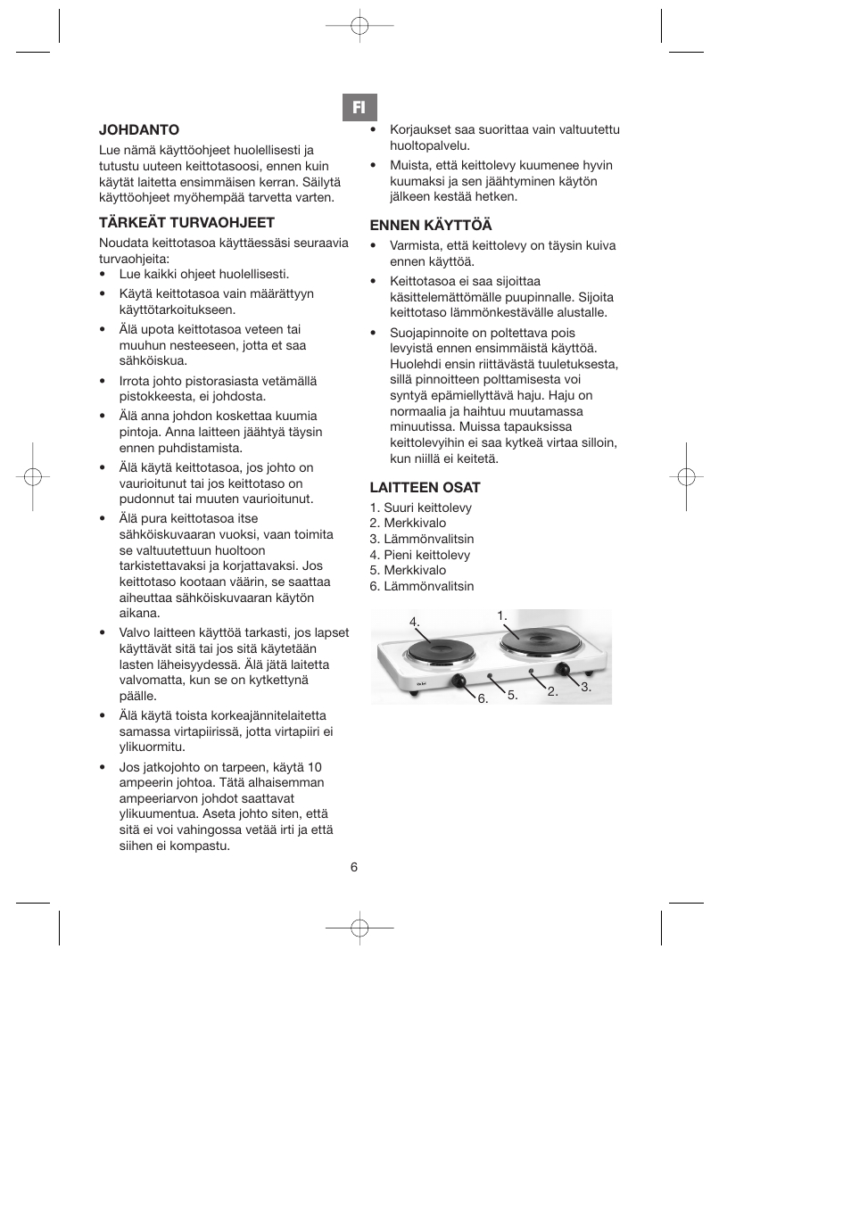 Melissa Double Cooking Plate 750-027 User Manual | Page 6 / 15