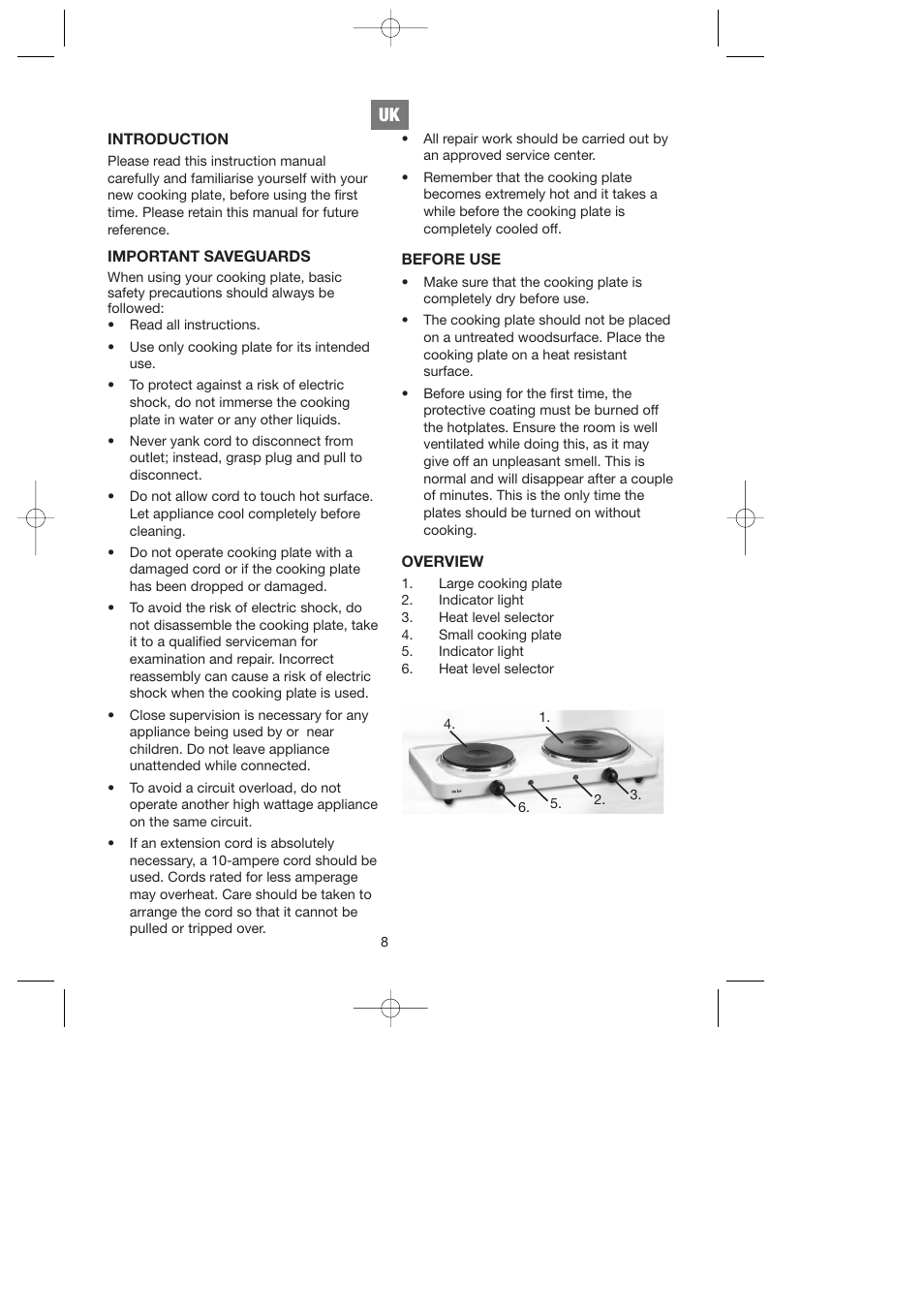 Melissa Double Cooking Plate 750-027 User Manual | Page 8 / 15