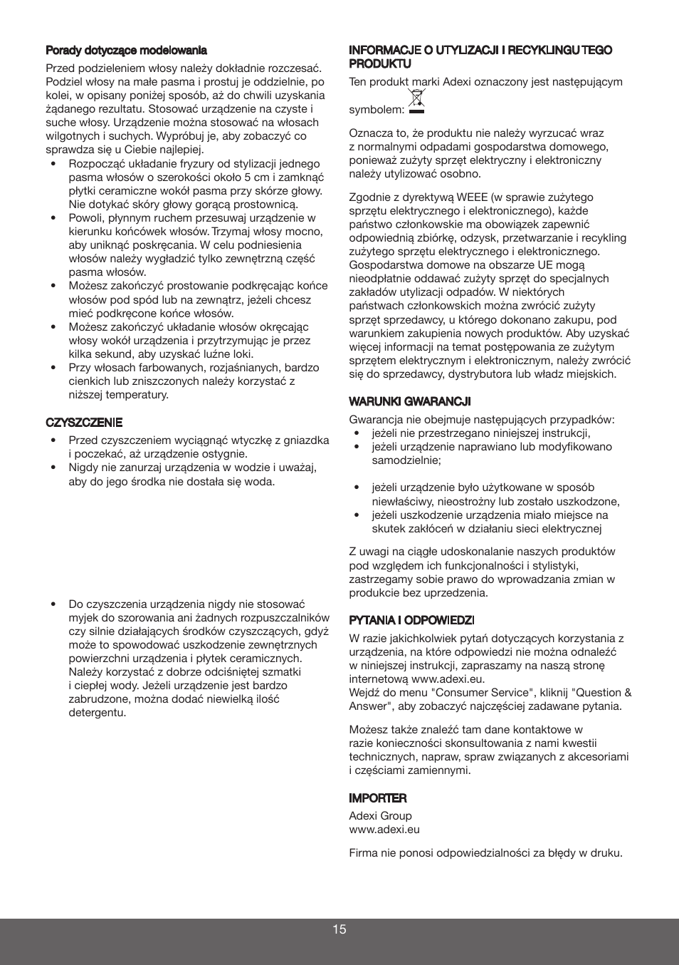 Melissa 635-102 User Manual | Page 15 / 18
