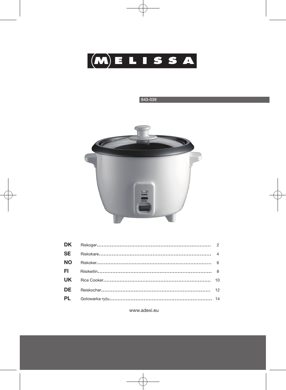 Melissa 643-039 User Manual | 16 pages