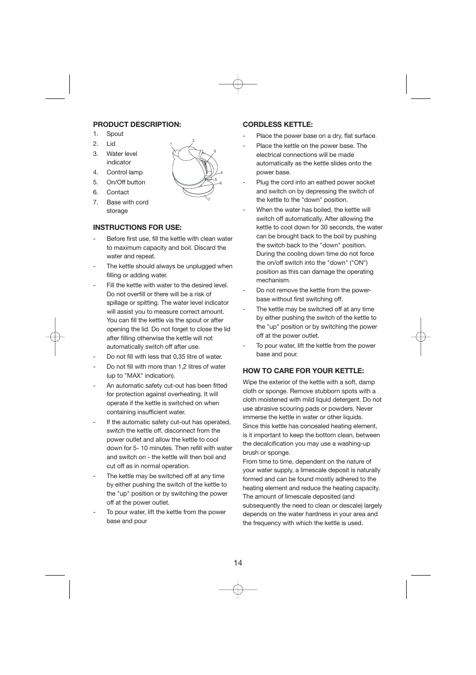 Melissa Cordless Jug Kettle 245-005 User Manual | Page 10 / 18