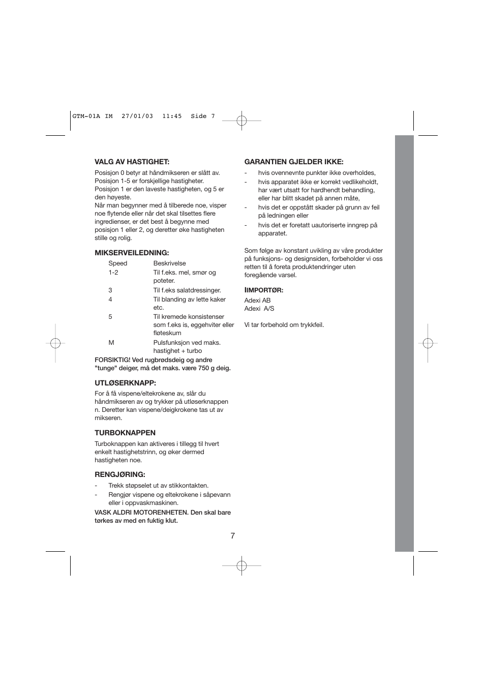 Melissa Chrome Series 246-003 User Manual | Page 7 / 20