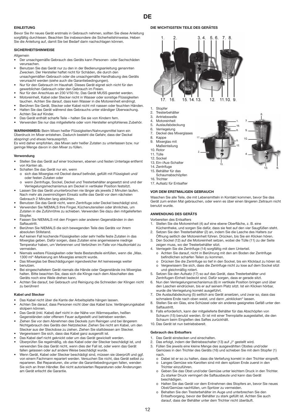 Melissa 644-007 User Manual | Page 12 / 16