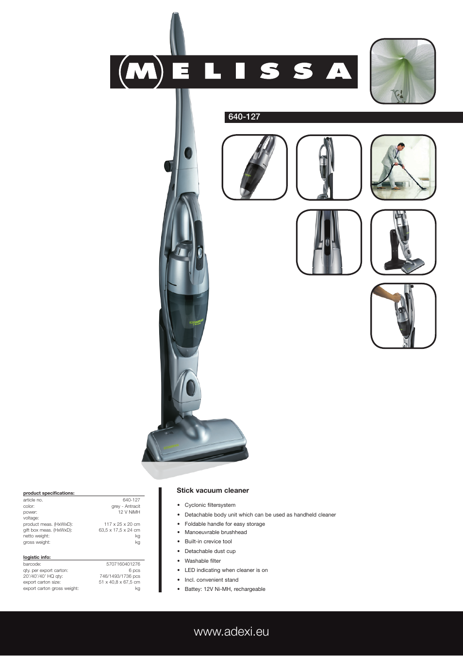Melissa 640-127 User Manual | 1 page