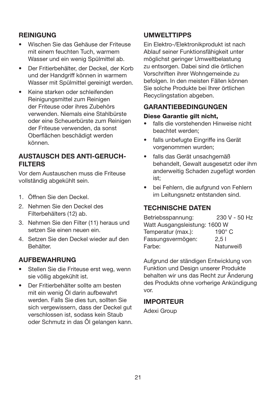 Melissa 743-194 User Manual | Page 21 / 25