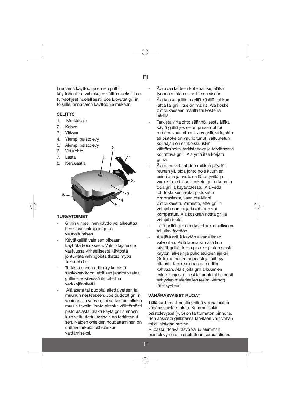 Melissa Health Grill 643-034 User Manual | Page 11 / 26