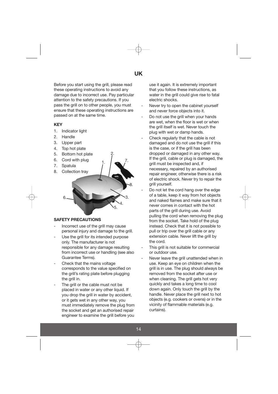 Melissa Health Grill 643-034 User Manual | Page 14 / 26