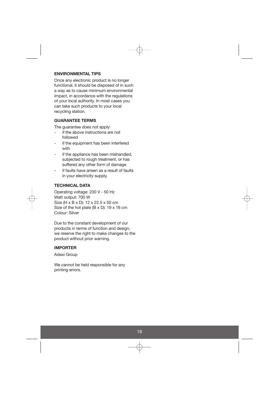 Melissa Health Grill 643-034 User Manual | Page 16 / 26