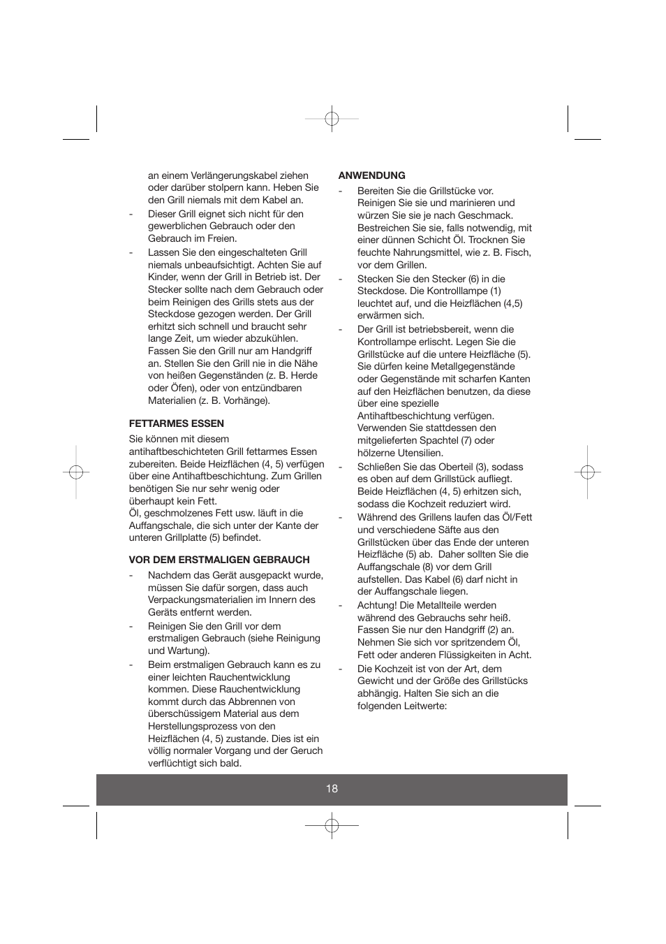 Melissa Health Grill 643-034 User Manual | Page 18 / 26