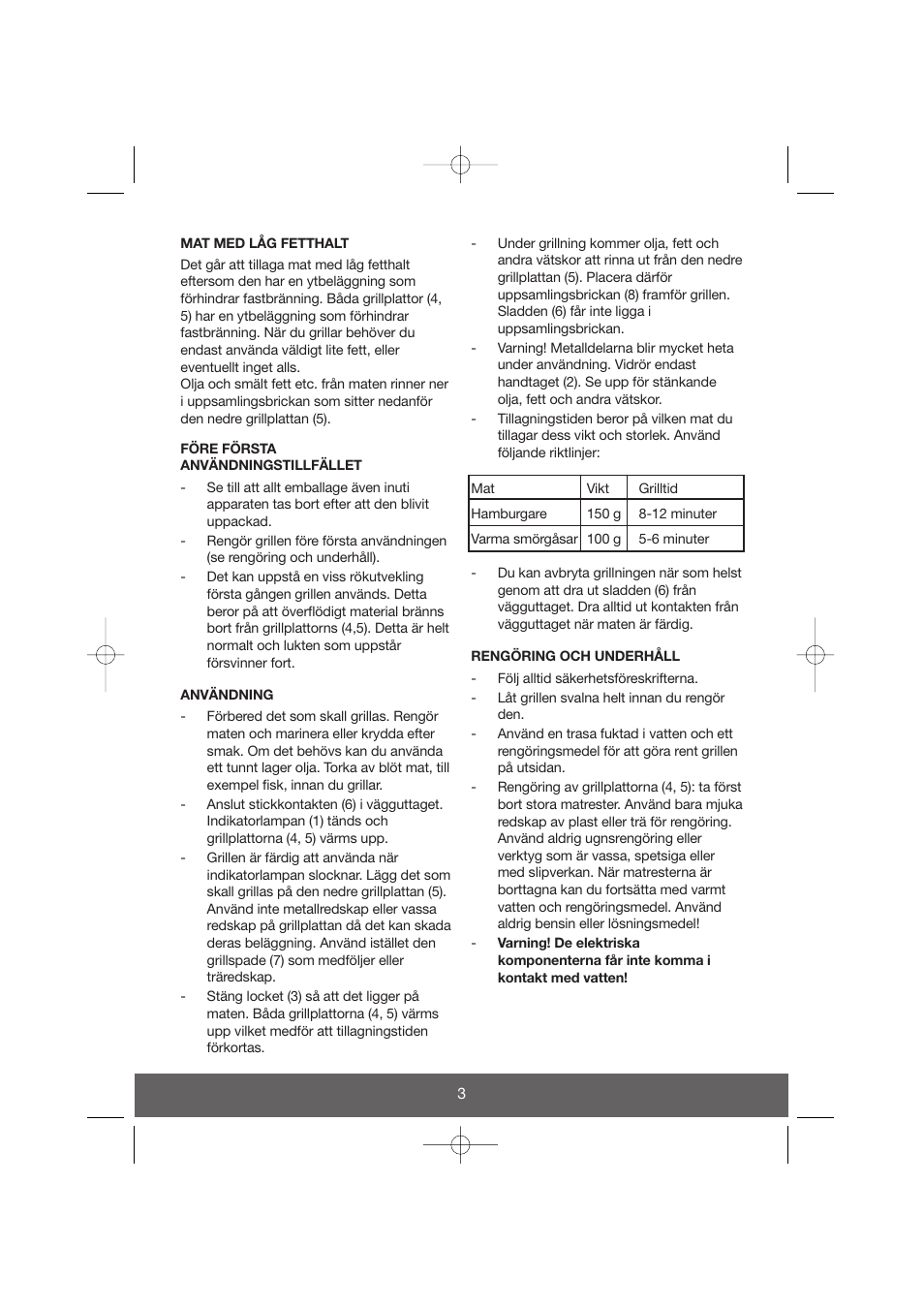 Melissa Health Grill 643-034 User Manual | Page 3 / 26