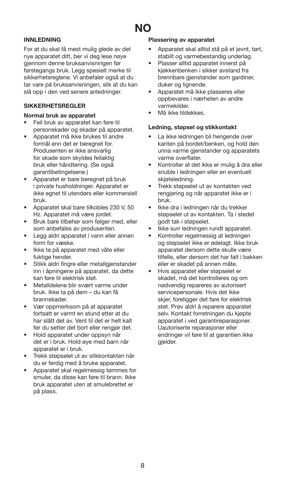 Melissa adexi 243-047 User Manual | Page 8 / 23