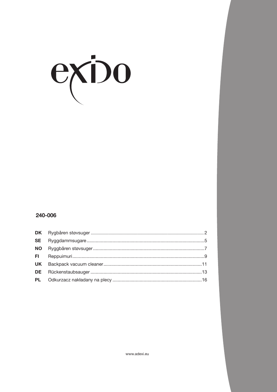 Melissa 240-006 User Manual | 18 pages