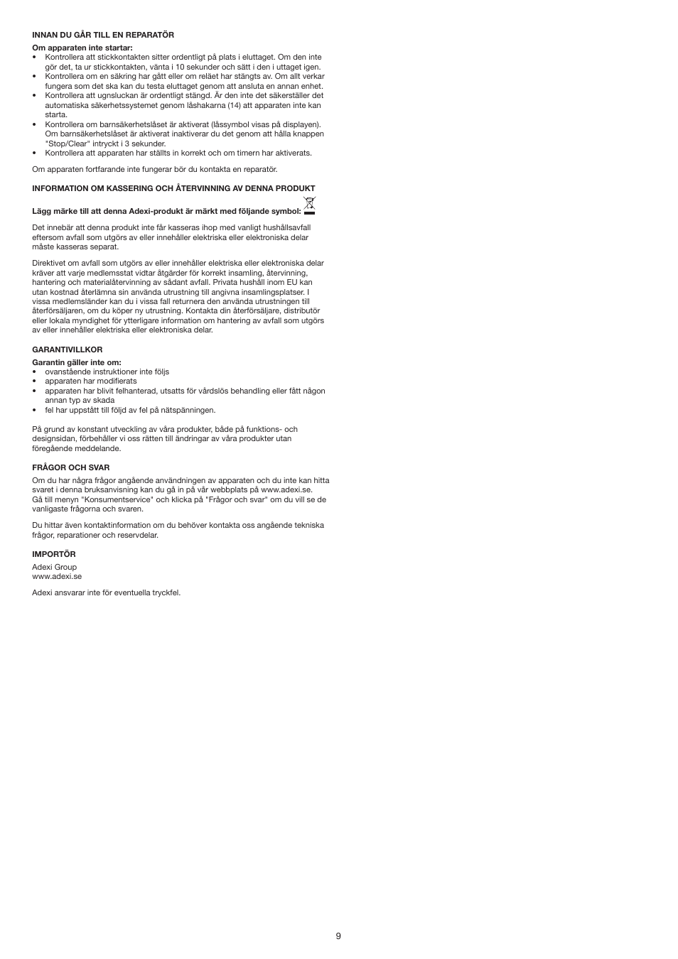 Melissa 253-018 User Manual | Page 9 / 30