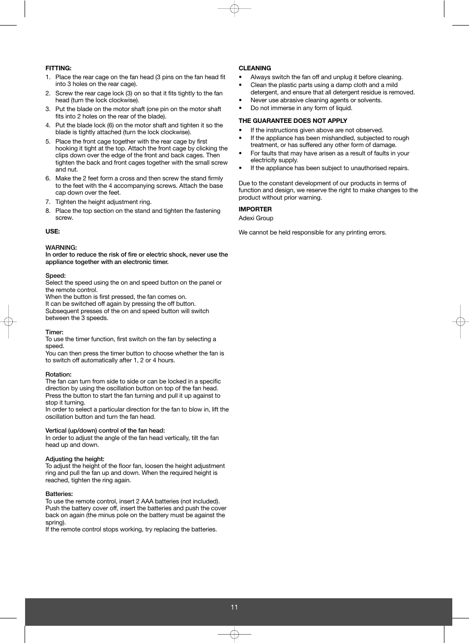 Melissa 671-108 User Manual | Page 11 / 17