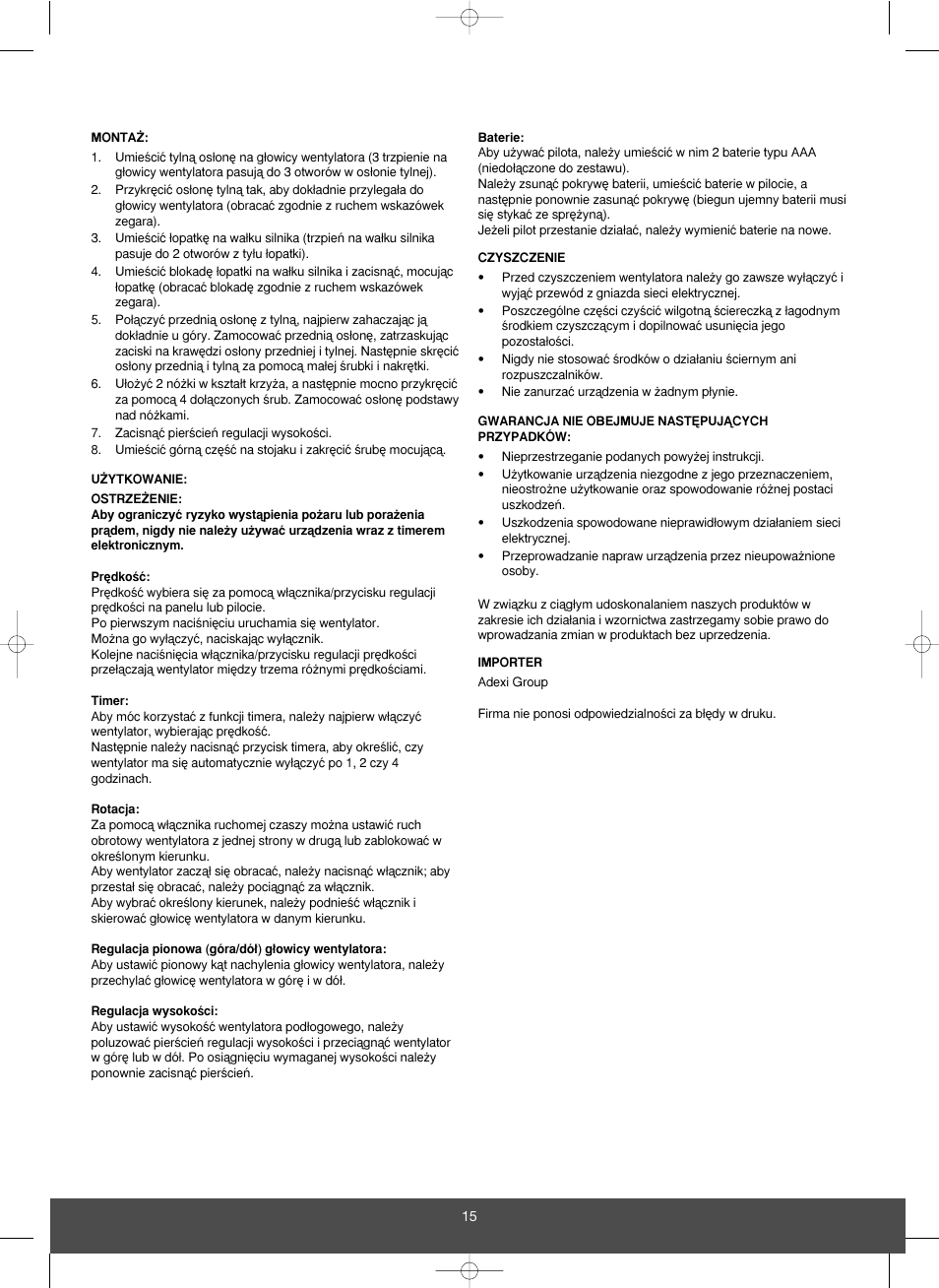 Melissa 671-108 User Manual | Page 15 / 17