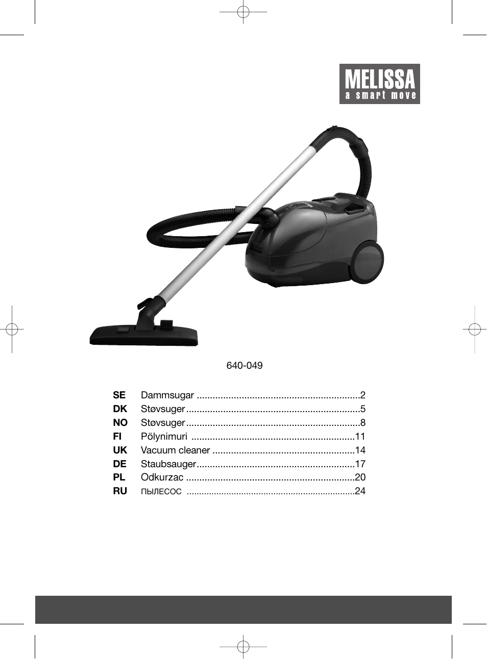 Melissa 640-049 User Manual | 27 pages