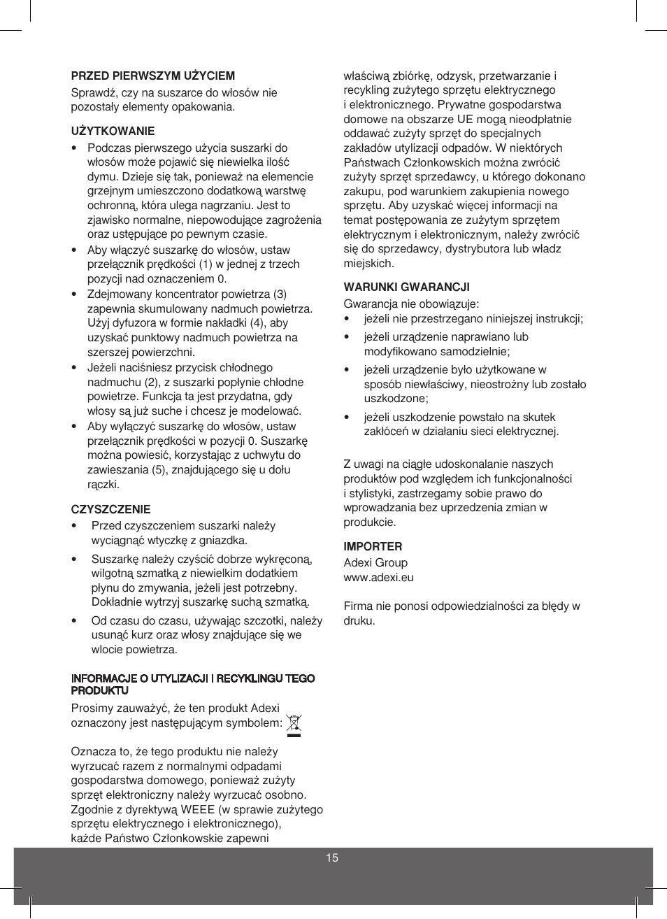 Melissa 235-004 User Manual | Page 15 / 17