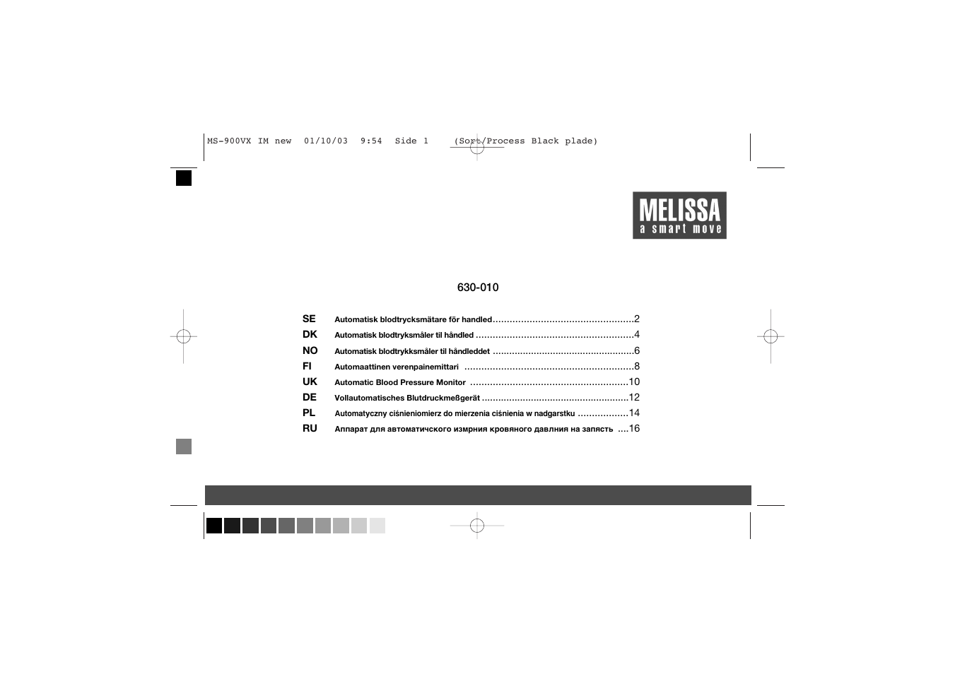 Melissa 630-010 User Manual | 61 pages