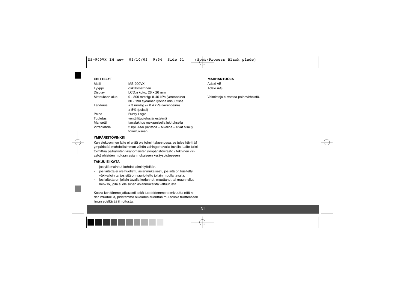 Melissa 630-010 User Manual | Page 31 / 61