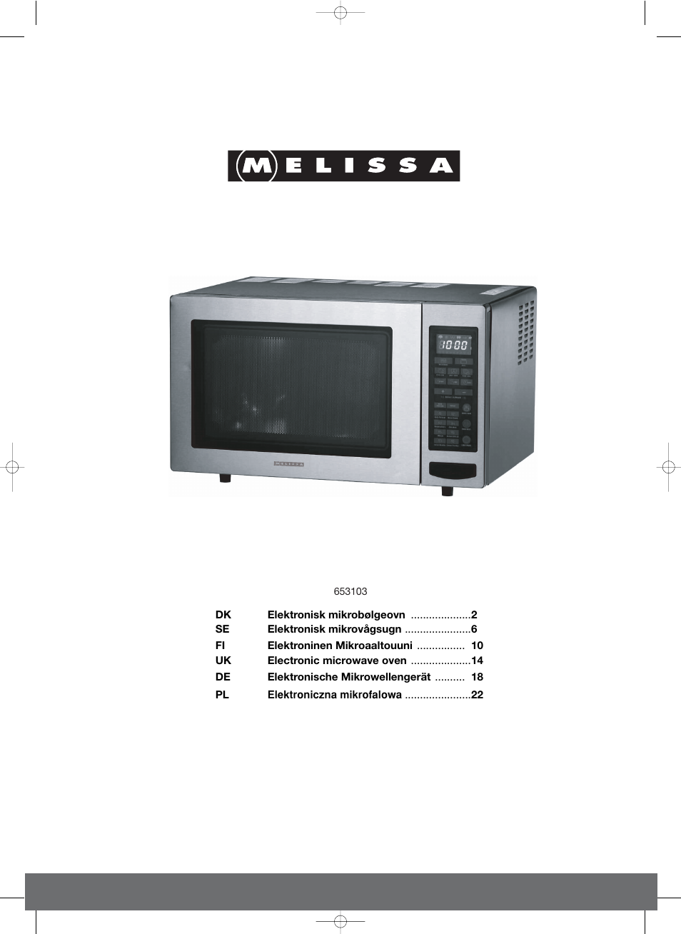 Melissa 653103 User Manual | 25 pages