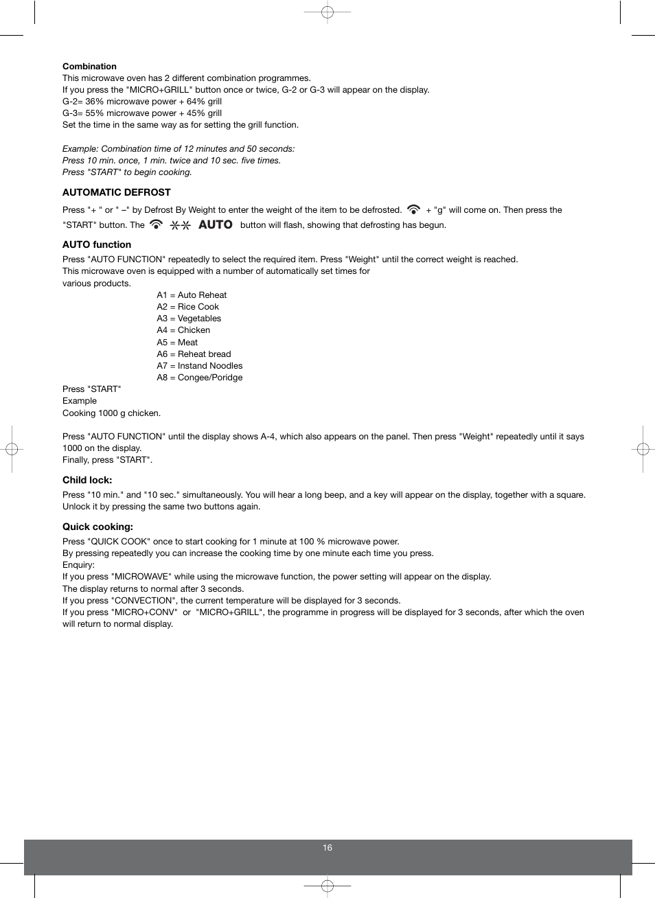 Auto | Melissa 653103 User Manual | Page 16 / 25