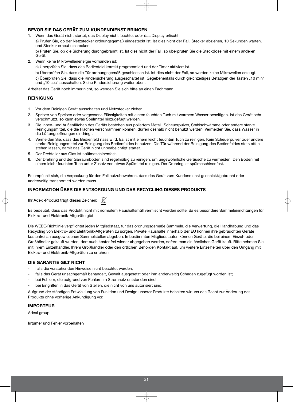 Melissa 653103 User Manual | Page 21 / 25