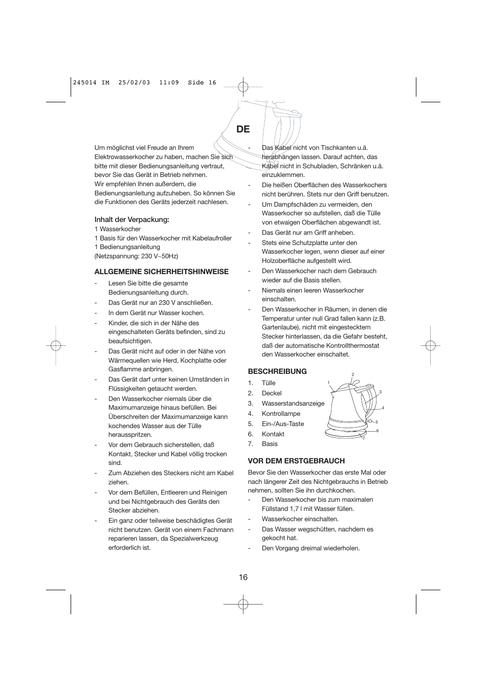 Melissa 245-014 User Manual | Page 16 / 25