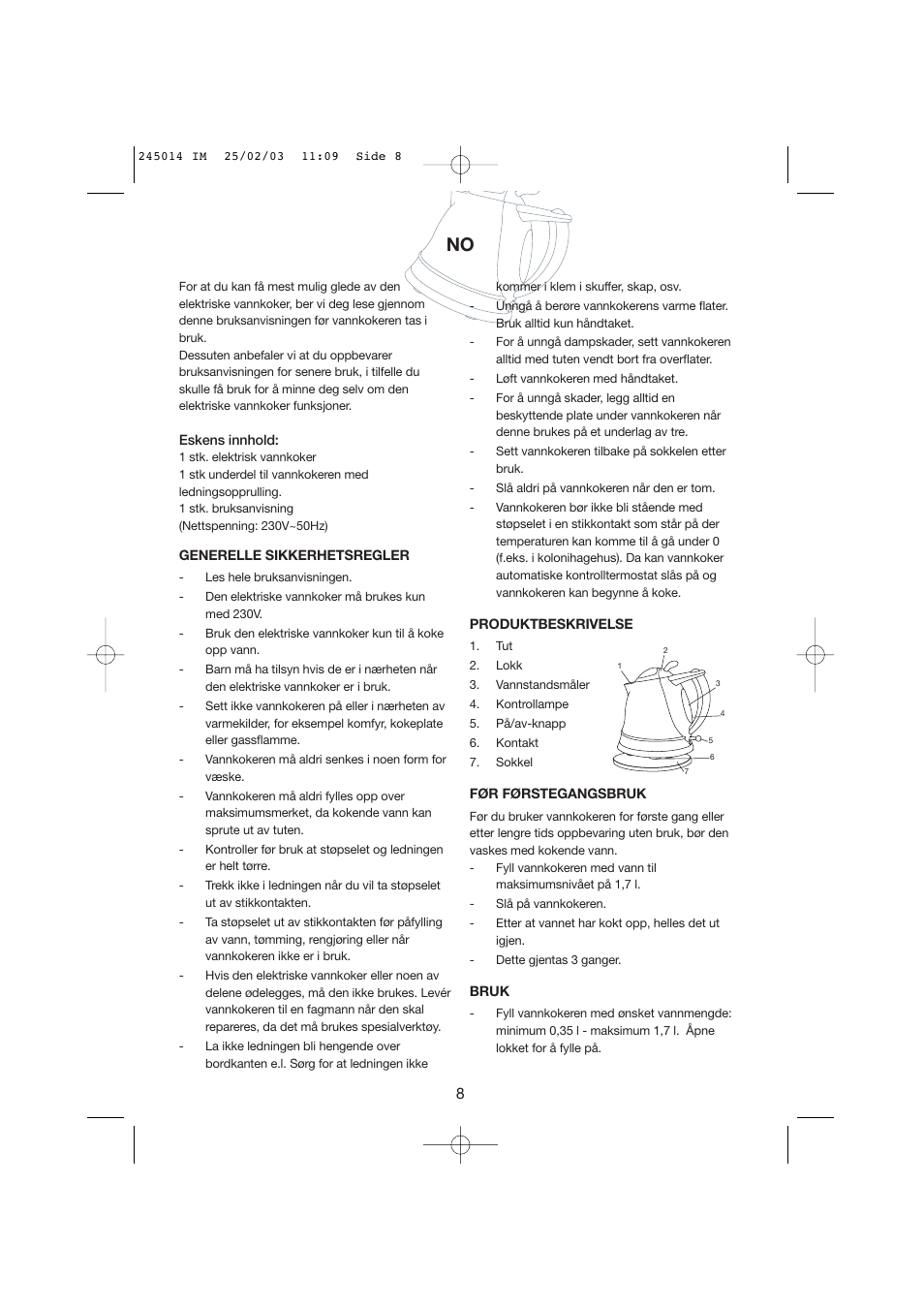 Melissa 245-014 User Manual | Page 8 / 25