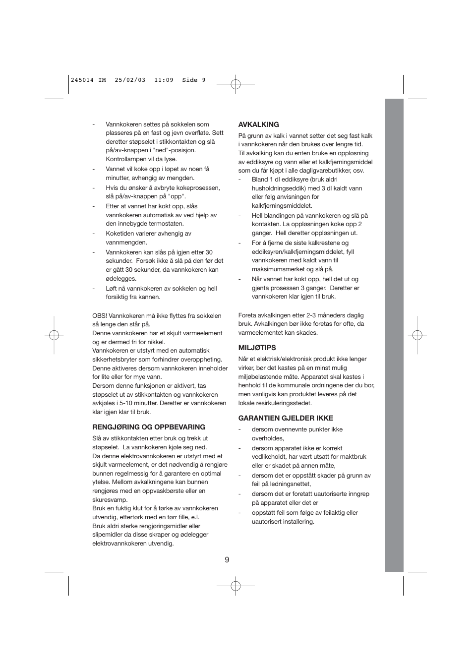 Melissa 245-014 User Manual | Page 9 / 25