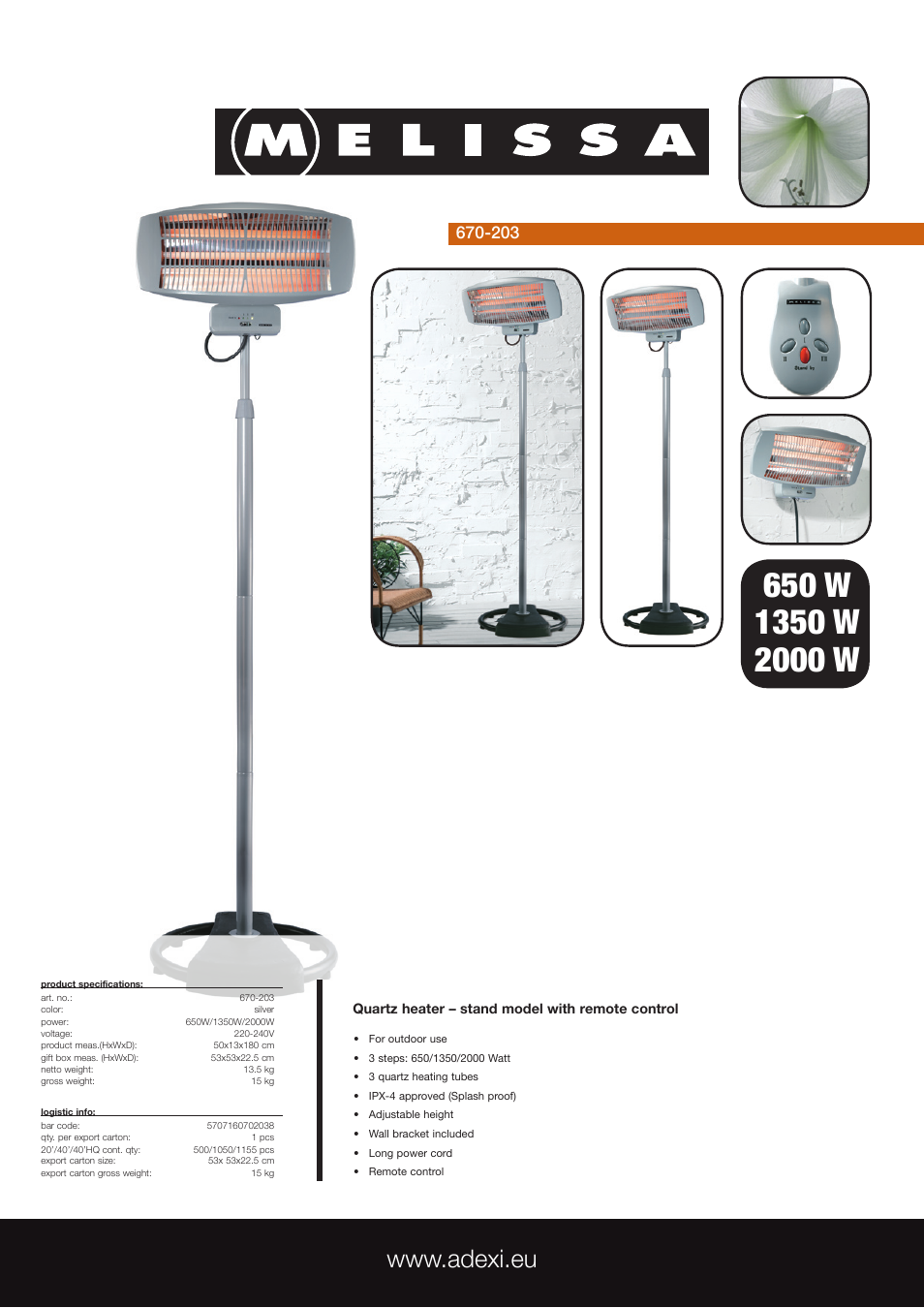 Melissa 670-203 User Manual | 1 page