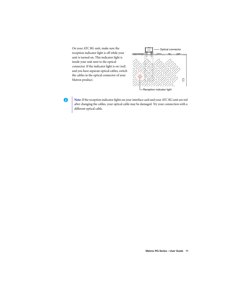 Matrox Electronic Systems ATC RG-200DL User Manual | Page 11 / 24