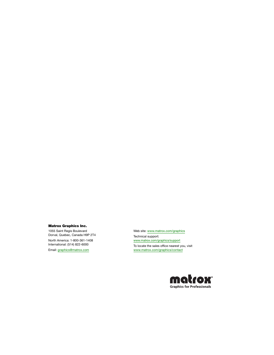 Matrox Electronic Systems ATC RG-200DL User Manual | Page 24 / 24