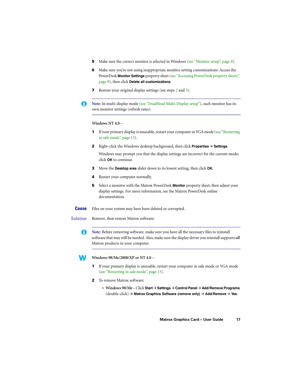 Matrox Electronic Systems LE G450 User Manual | Page 17 / 67