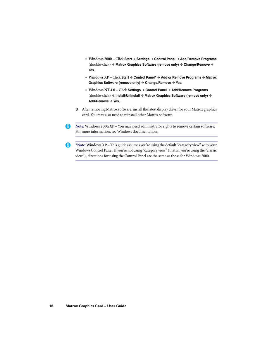 Matrox Electronic Systems LE G450 User Manual | Page 18 / 67