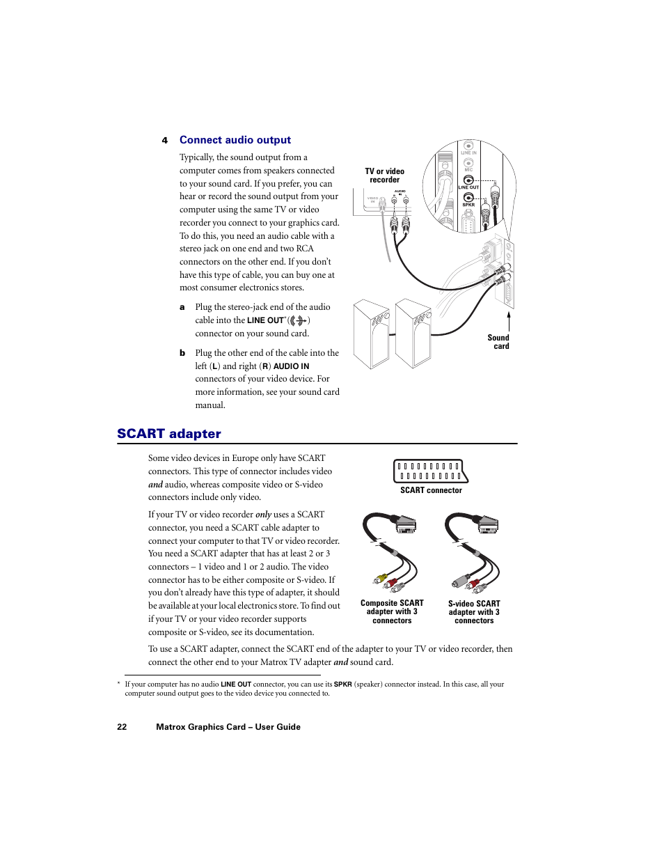 Scart adapter | Matrox Electronic Systems LE G450 User Manual | Page 22 / 67