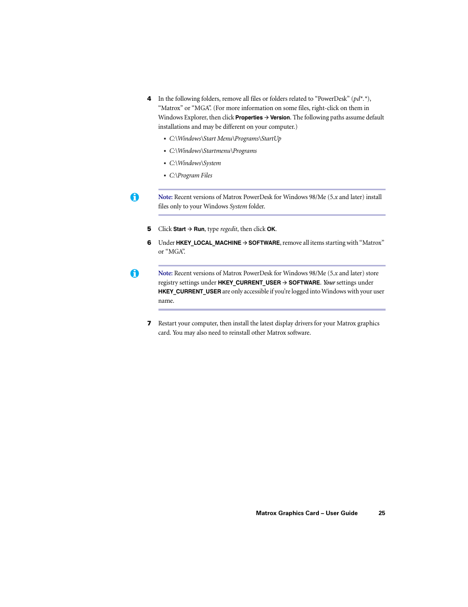 Matrox Electronic Systems LE G450 User Manual | Page 25 / 67