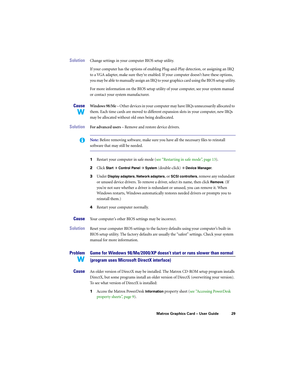 Matrox Electronic Systems LE G450 User Manual | Page 29 / 67