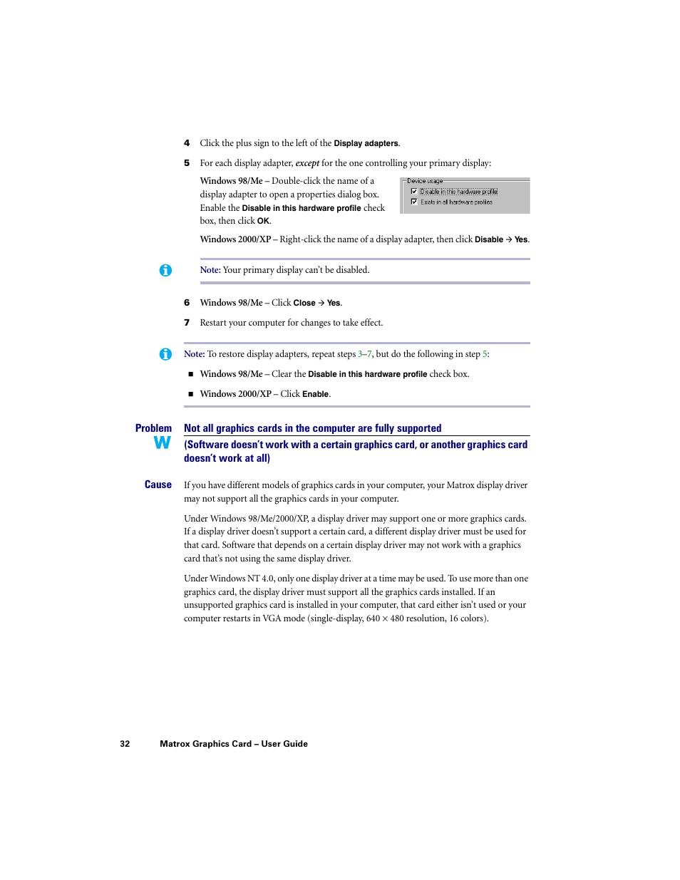 Matrox Electronic Systems LE G450 User Manual | Page 32 / 67