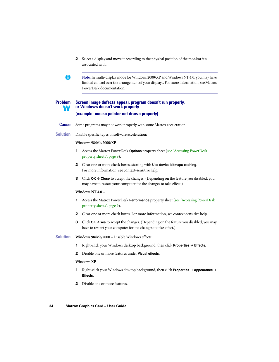 Matrox Electronic Systems LE G450 User Manual | Page 34 / 67